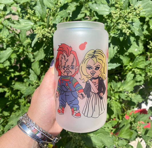 CHUCKY & BRIDE GLASS CUP
