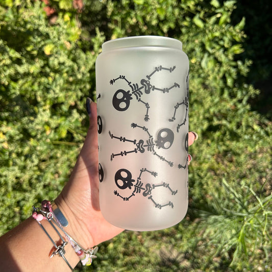 SKELETONS GLASS CUP