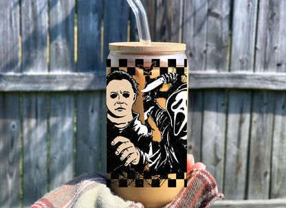 KILLER HORROR MOVIE CHARACTERS GLASS CUP