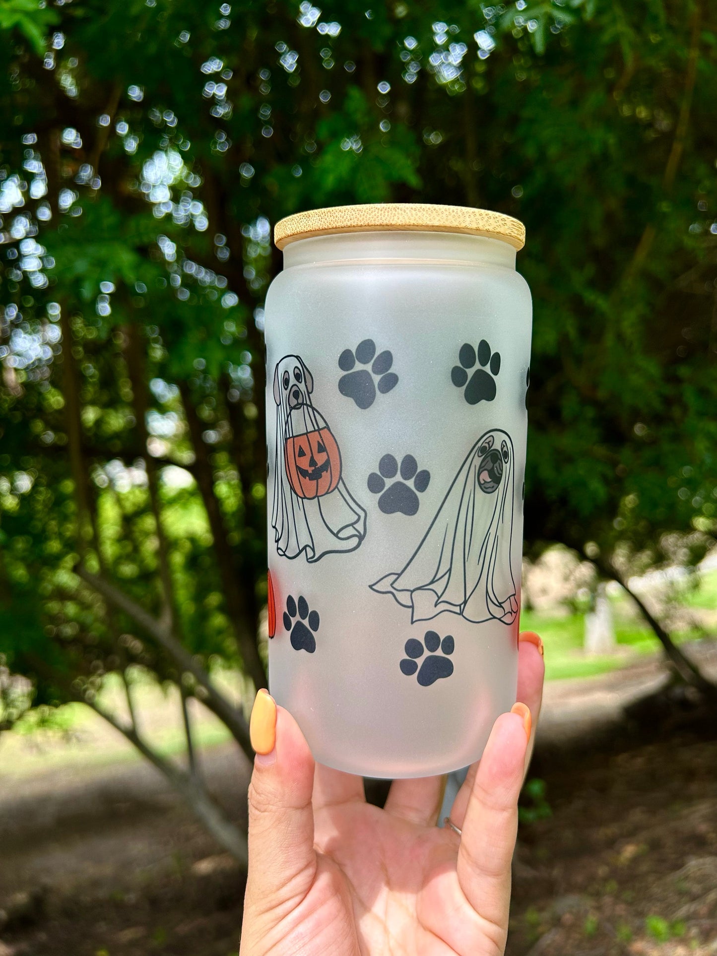 GHOST DOG GLASS CUP